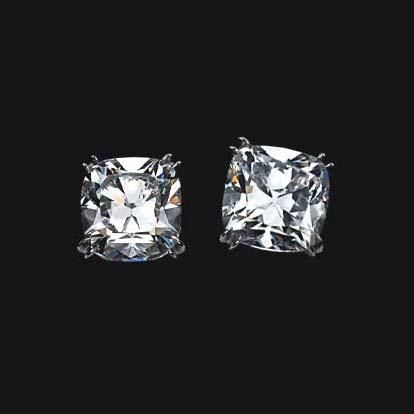 GIA certified cushion cut diamonds weighing 0.75ct each E color VS1 clarity
set in a 14k white gold earrings priced as wholesale.